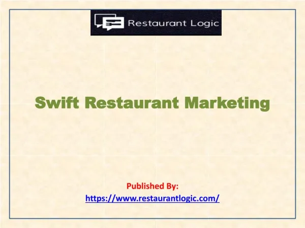 Swift Restaurant Marketing