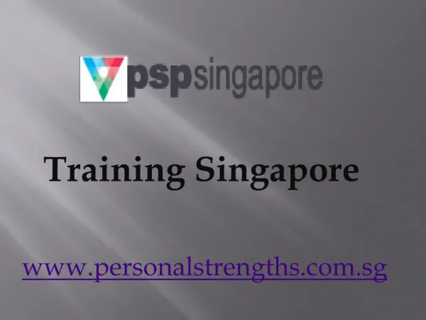 Training Singapore- www.personalstrengths.com.sg