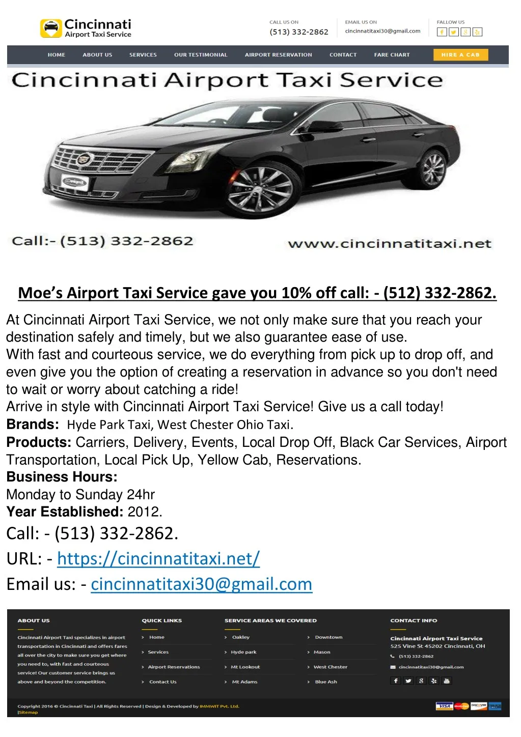 moe s airport taxi service gave you 10 off call