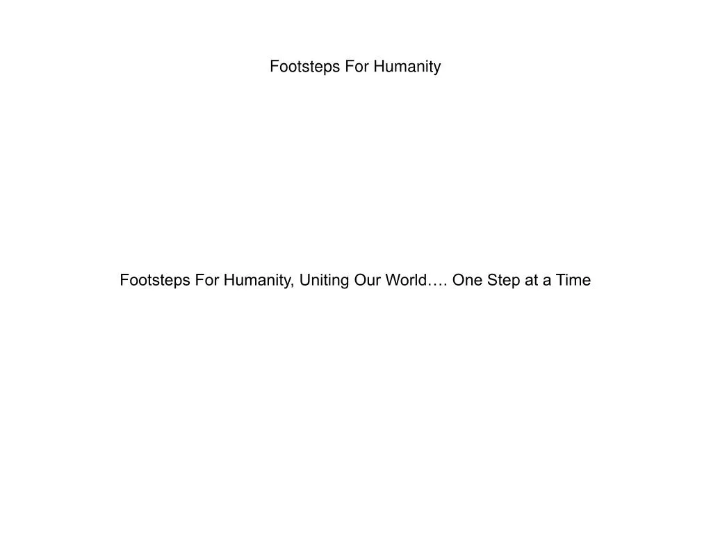 footsteps for humanity