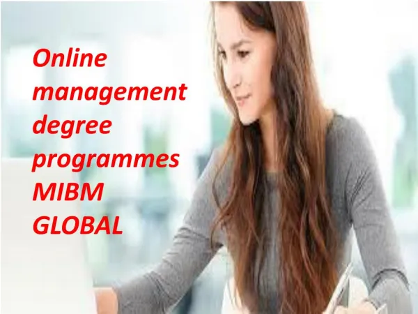 Online management degree programmes and online degree programmes