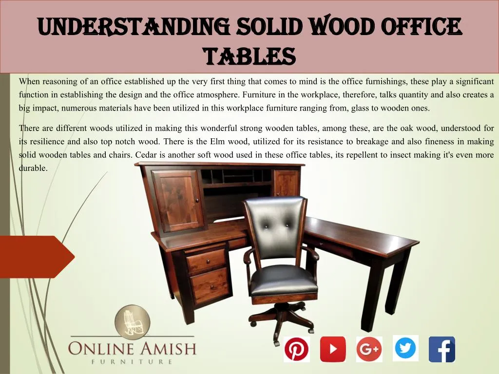 understanding solid wood office tables