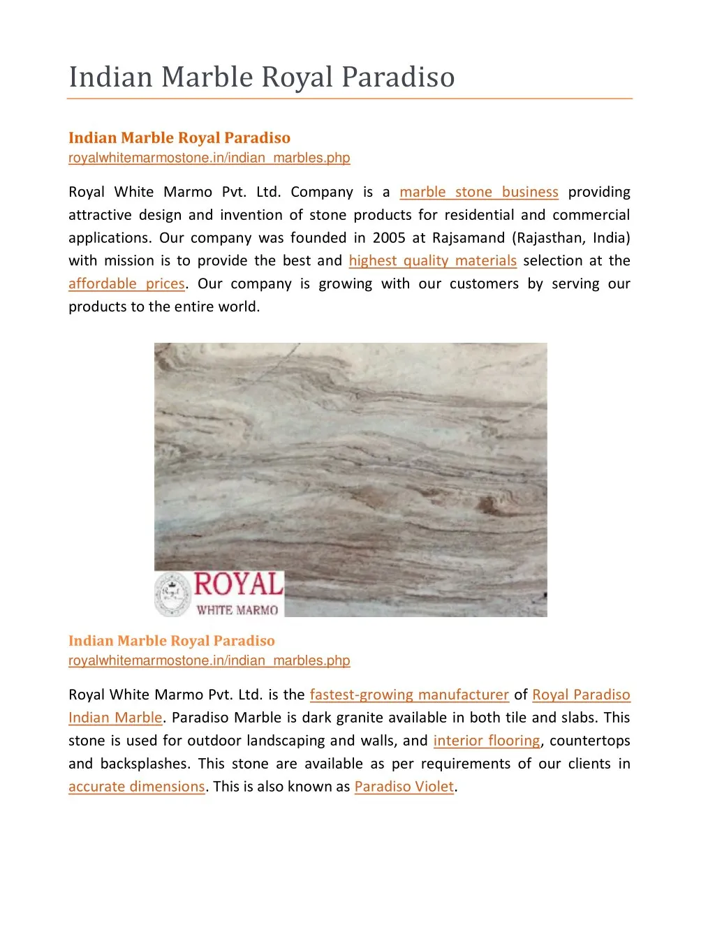 indian marble royal paradiso