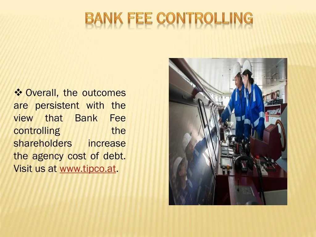 bank fee controlling