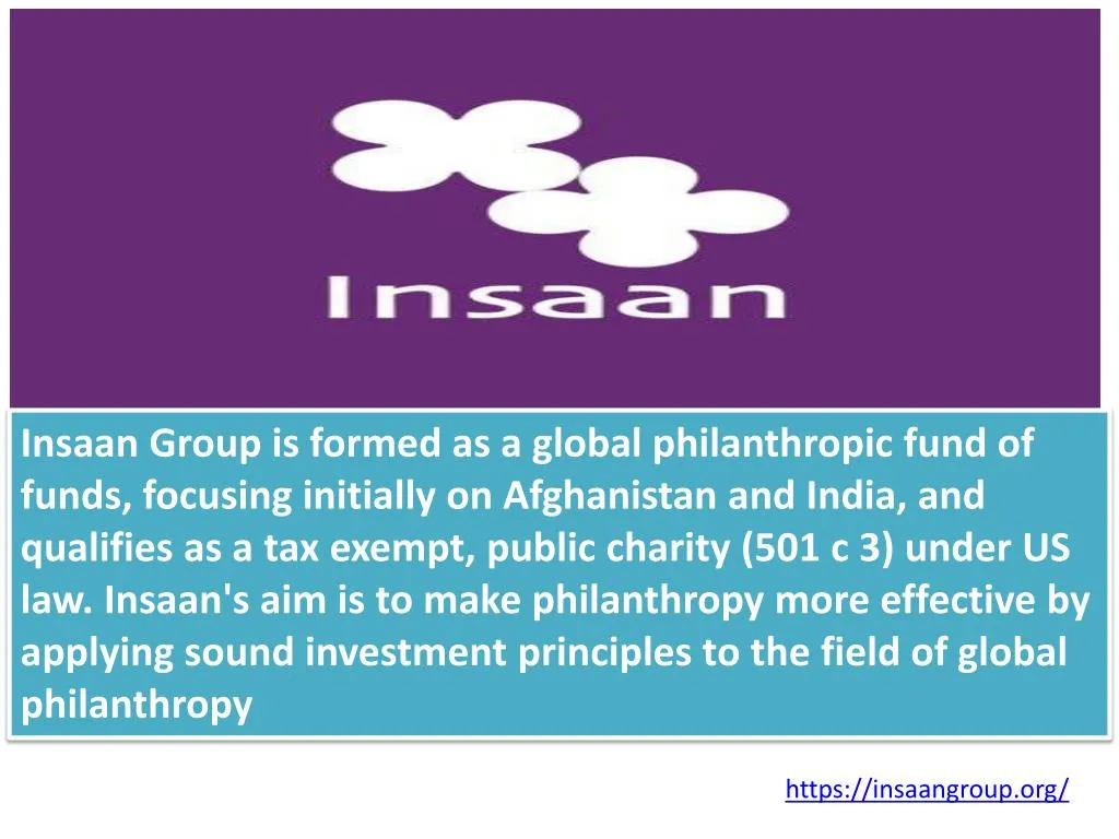 insaan group is formed as a global philanthropic