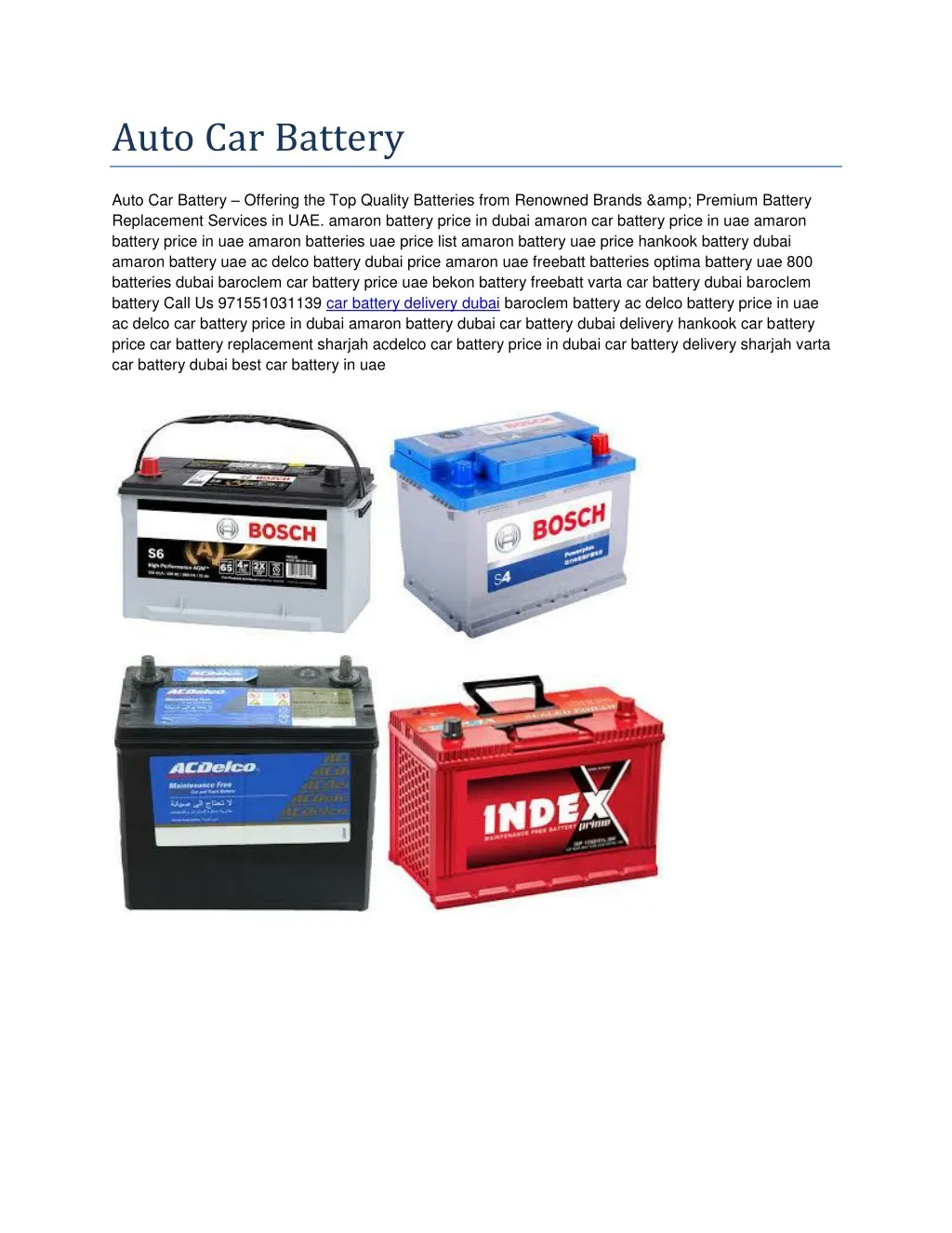 auto car battery