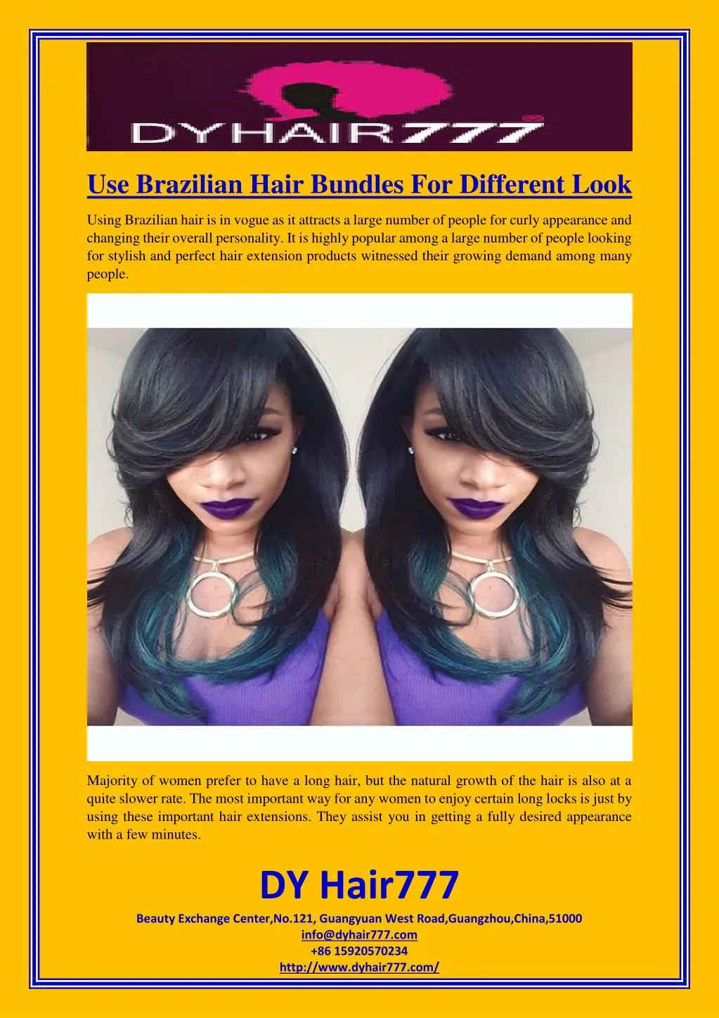 use brazilian hair bundles for different look