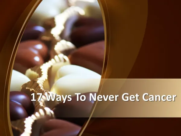 Marc Bombenon - 17 Ways to never get cancer
