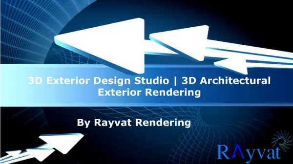 3D Exterior Design Studio | 3D Architectural Exterior Rendering