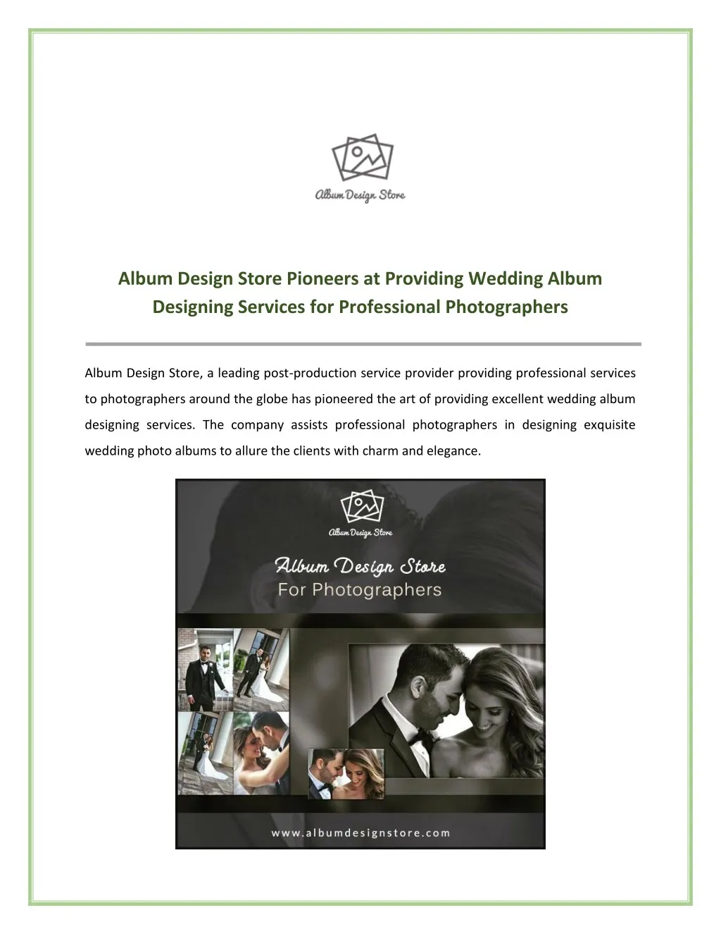 album design store pioneers at providing wedding