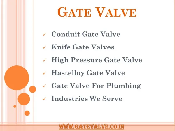 Gate Valve - Conduit Gate Valve Manufacturer, India