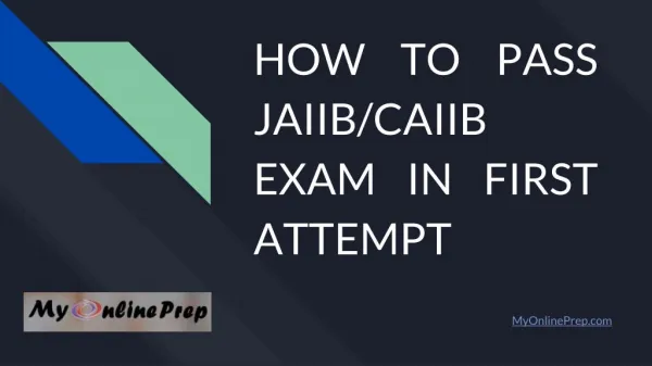 How to Pass JAIIB and CAIIB Exam