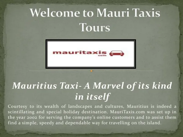 Transfers Mauritius, Taxi Mauritius Airport from mauritaxis.com