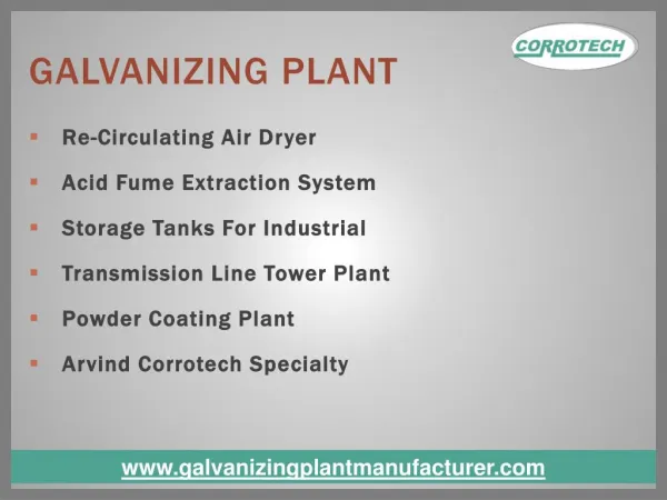 Hot Dip Galvanizing Plant