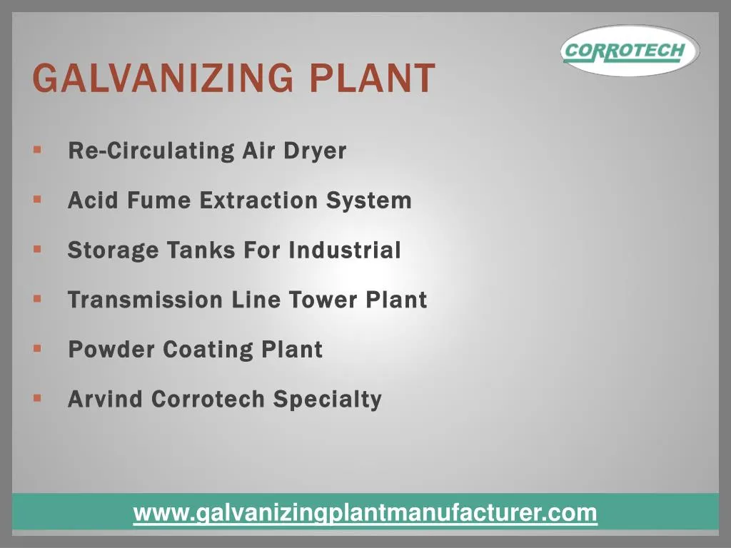 galvanizing plant