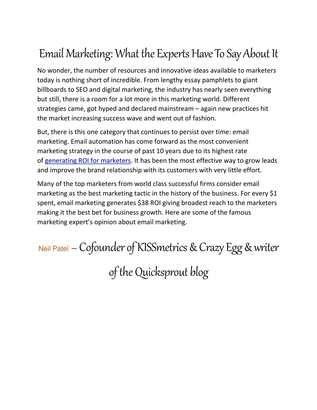 email marketing what the experts have