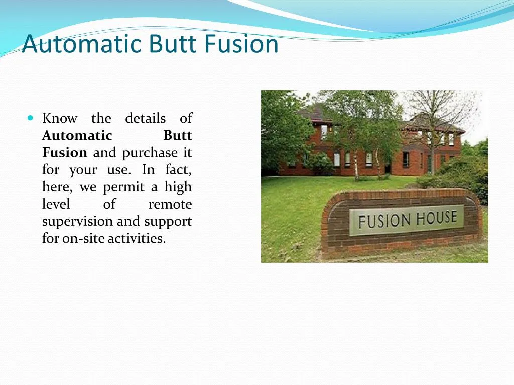automatic butt fusion