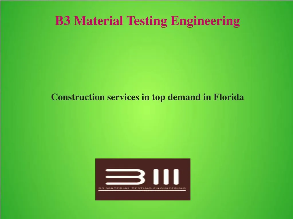 b3 material testing engineering
