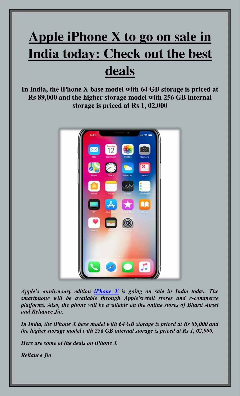 apple iphone x to go on sale in india today check