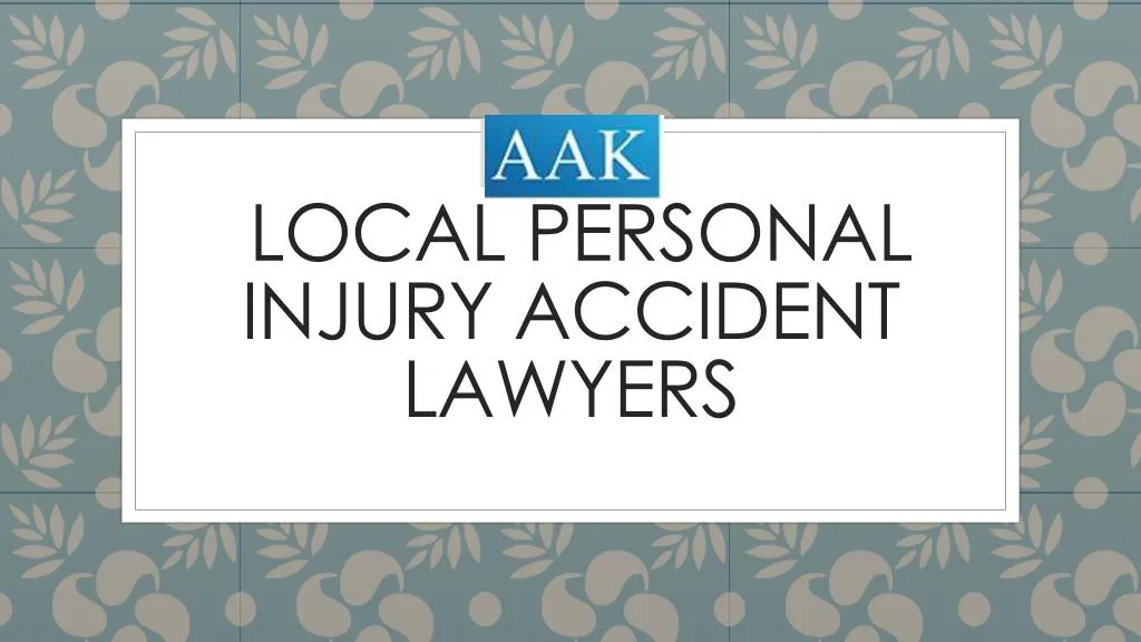 local personal injury accident lawyers