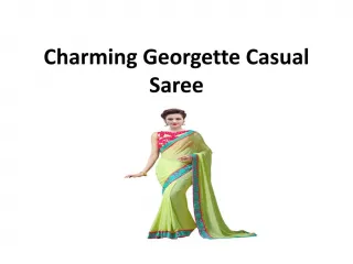 Charming georgette casual saree