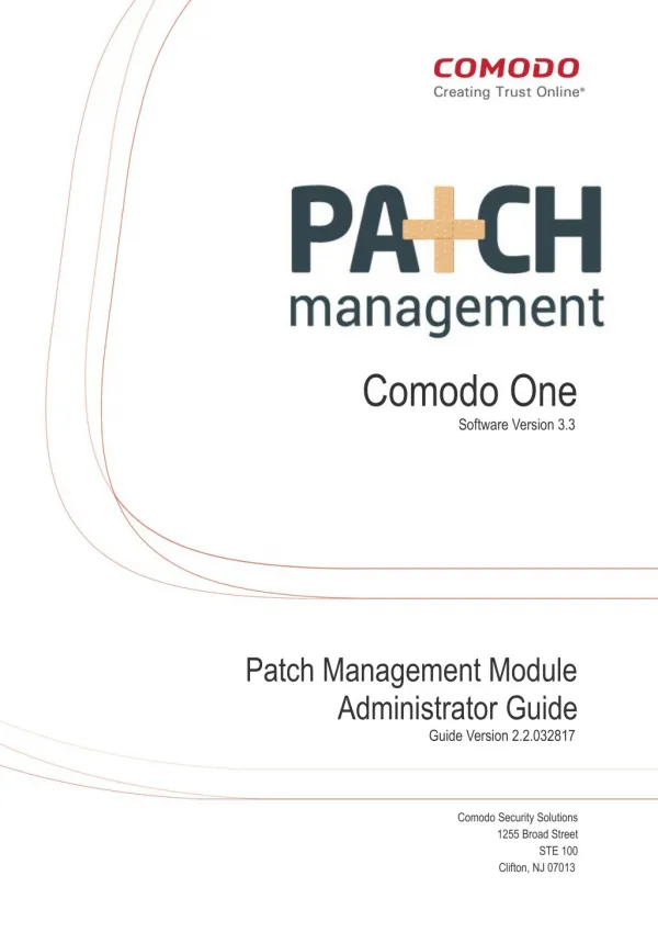 Patch Management Module Administrator Guide - Comodo One