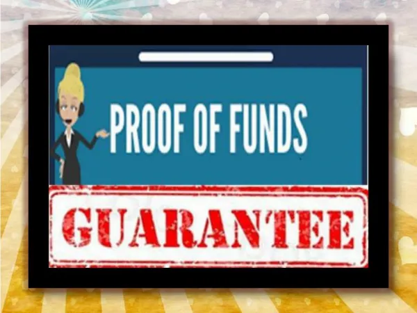 Reason for a Seller/Buyer Give a Proof of Fund (POF)