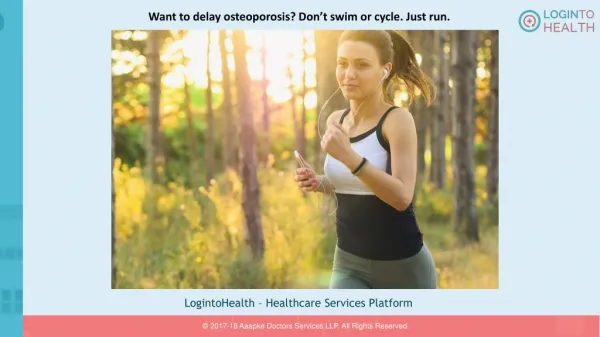 Want to delay osteoporosis? Don’t swim or cycle. Just run.