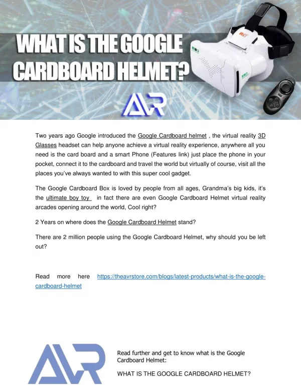 What the Google Cardboard Helmet?