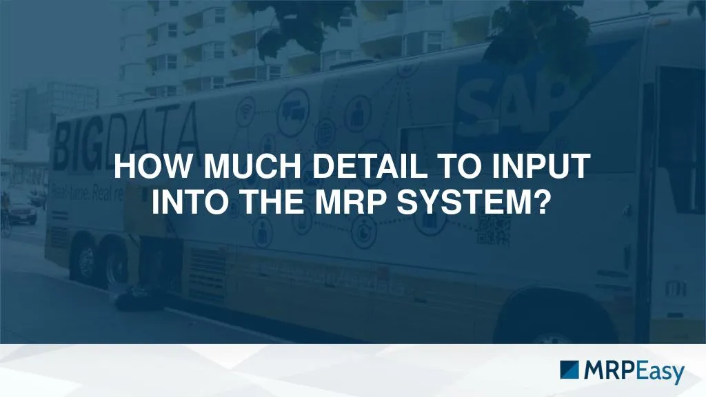 how much detail to input into the mrp system