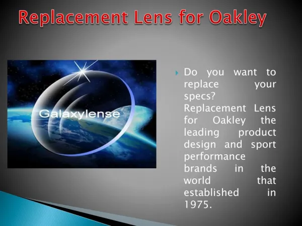 Oakley Sunglasses Lens