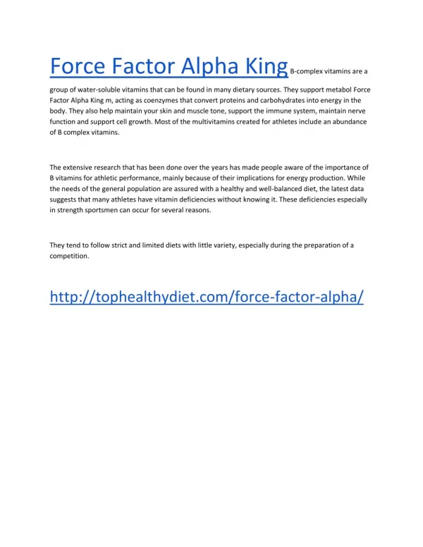 force factor alpha king b complex vitamins are a