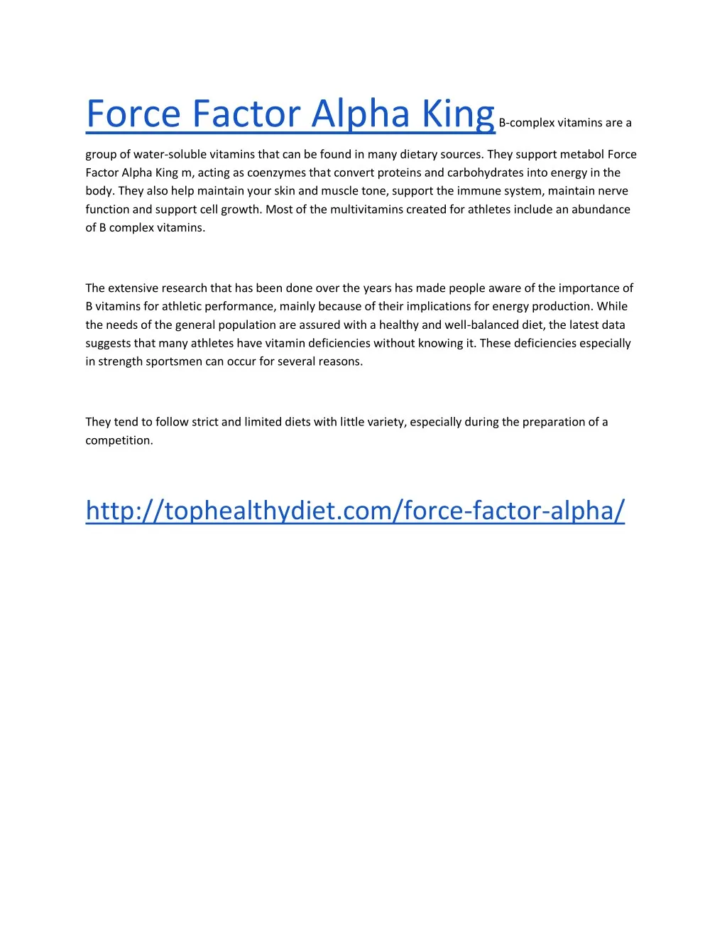 force factor alpha king b complex vitamins are a