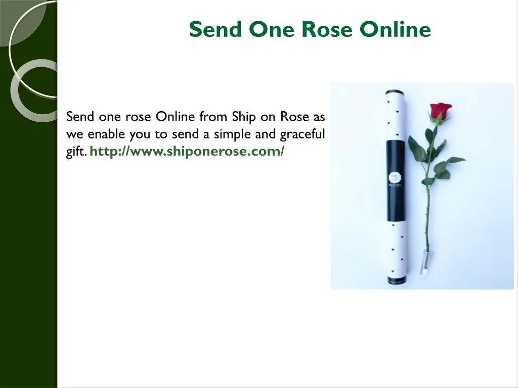 send one rose online