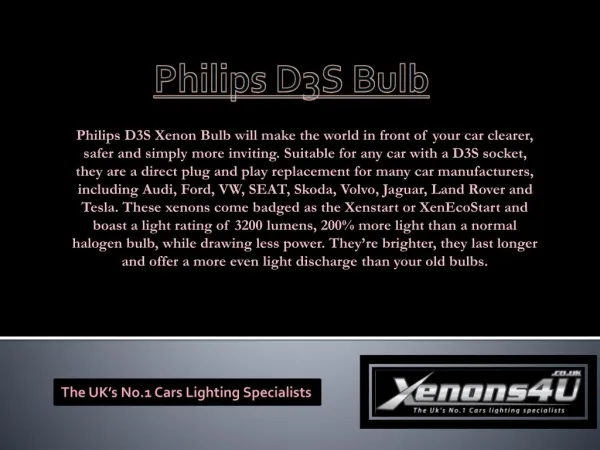 Philips D3S Bulbs