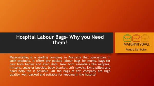 Hospital labour bags- Why you need them?