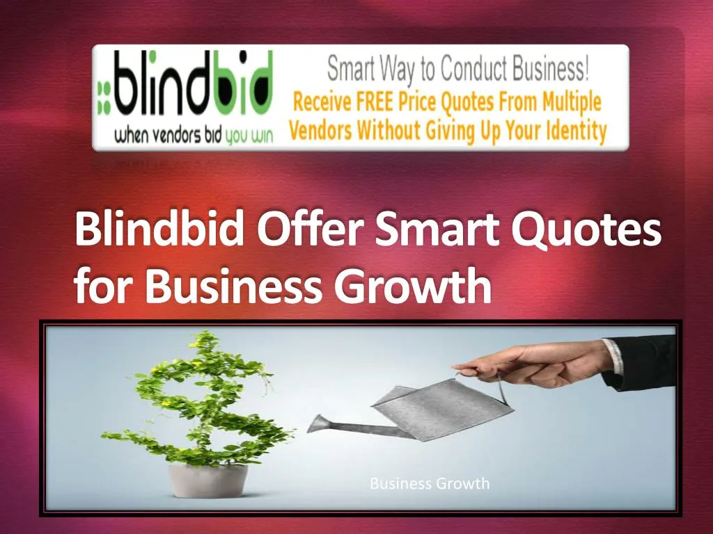 blindbid o ffer smart q uotes for business growth