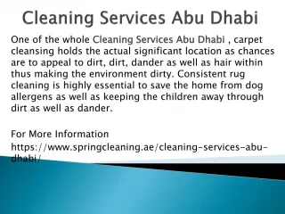 Cleaning Services Abu Dhabi - slide 1