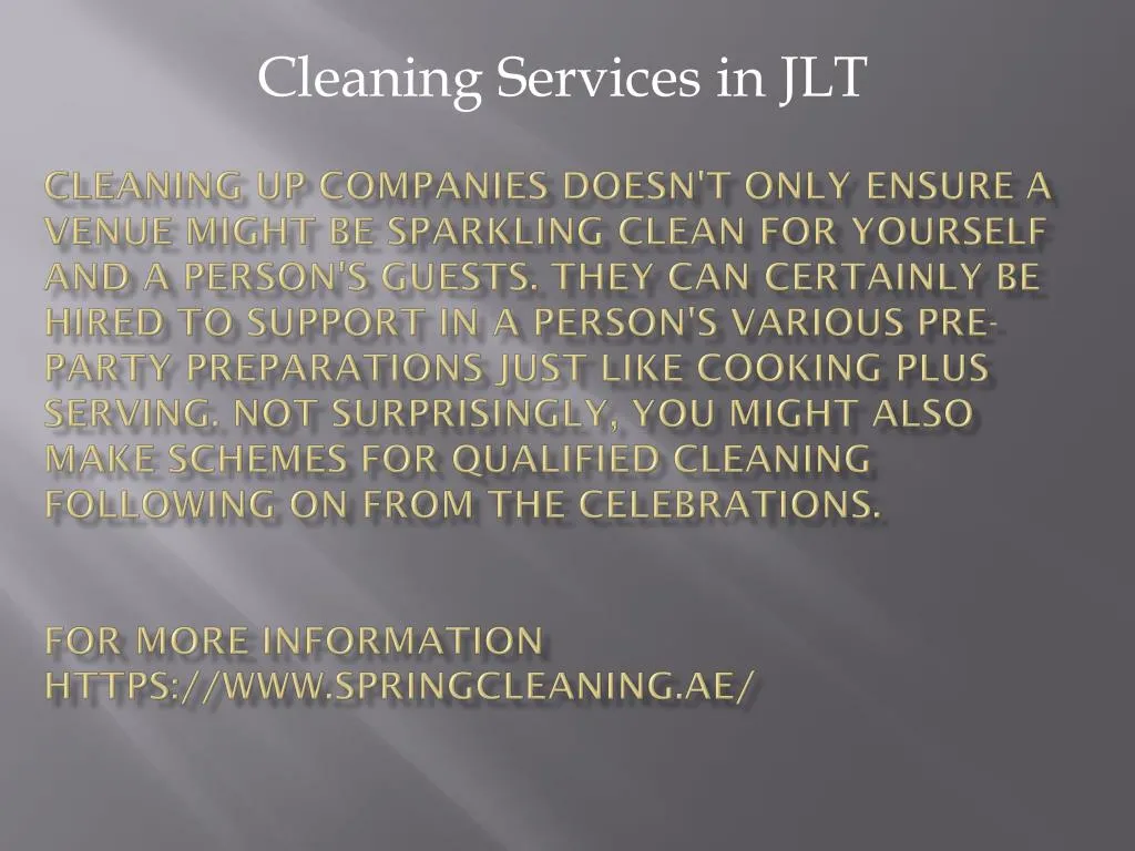 cleaning services in jlt
