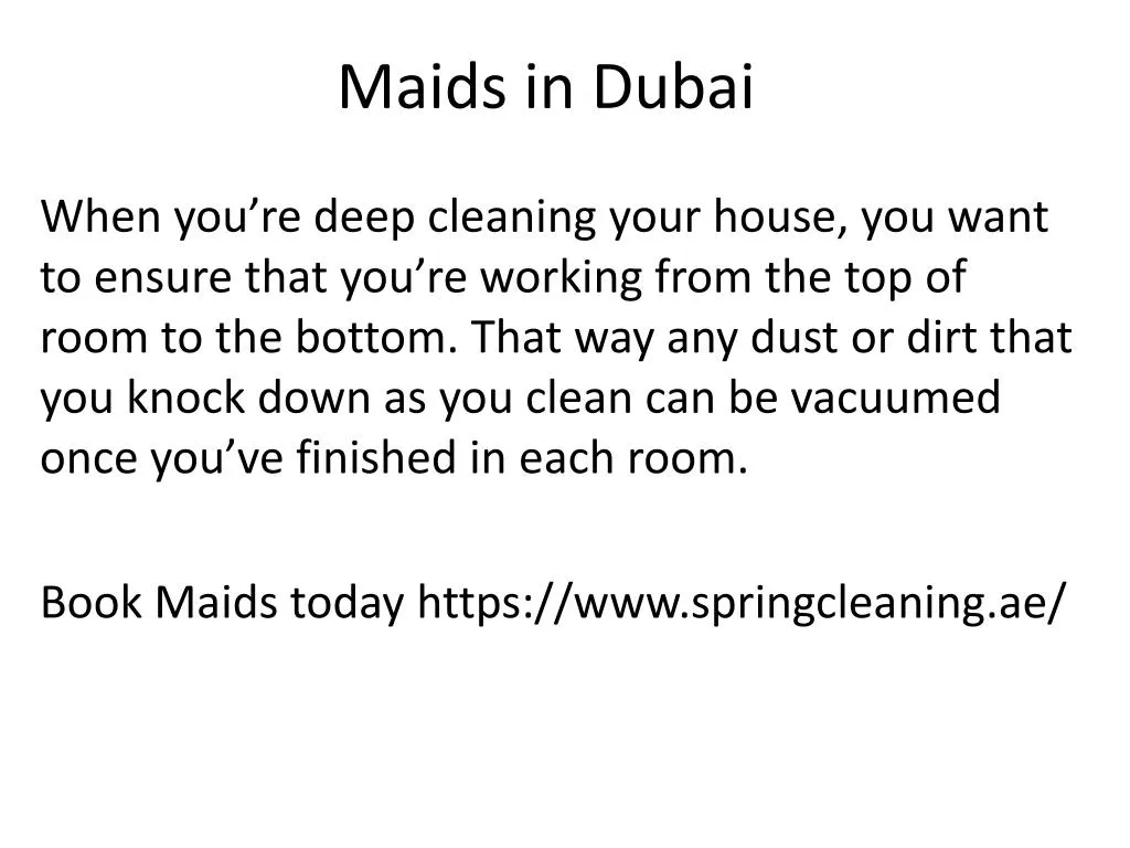 maids in dubai