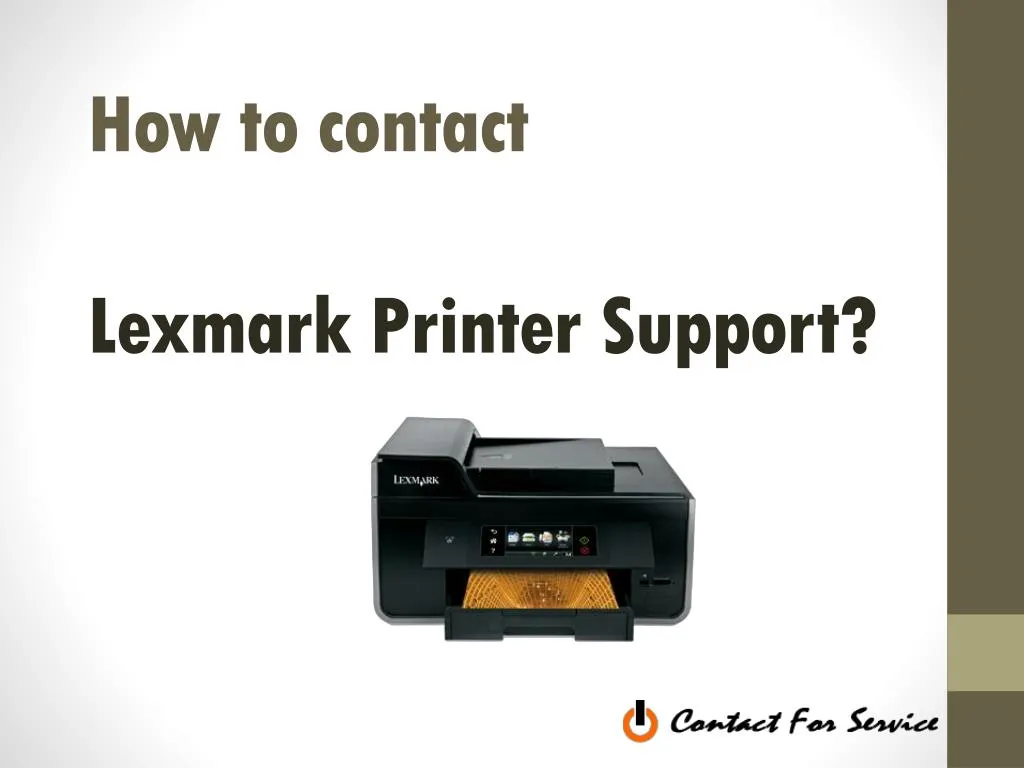 how to contact lexmark printer support