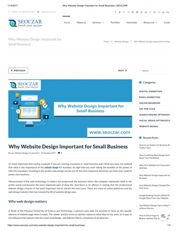 Why web design important for small business?