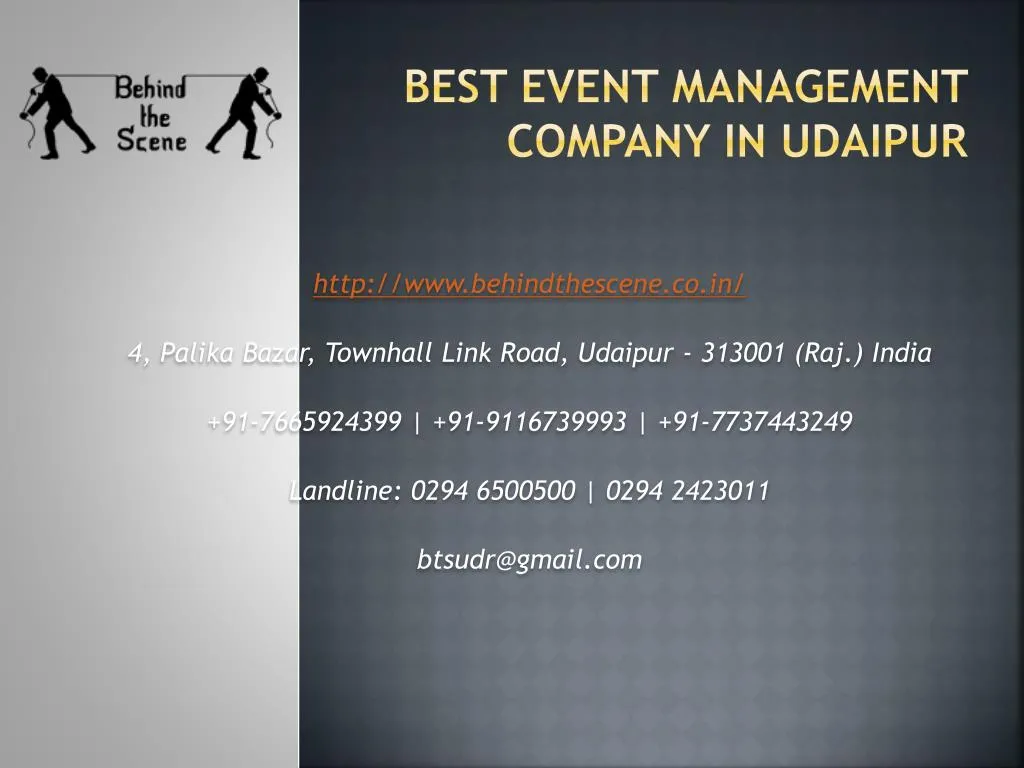 best event management company in udaipur