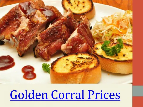 Golden Corral Menu Prices
