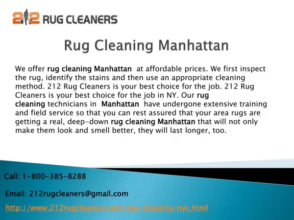 Rug cleaning Manhattan