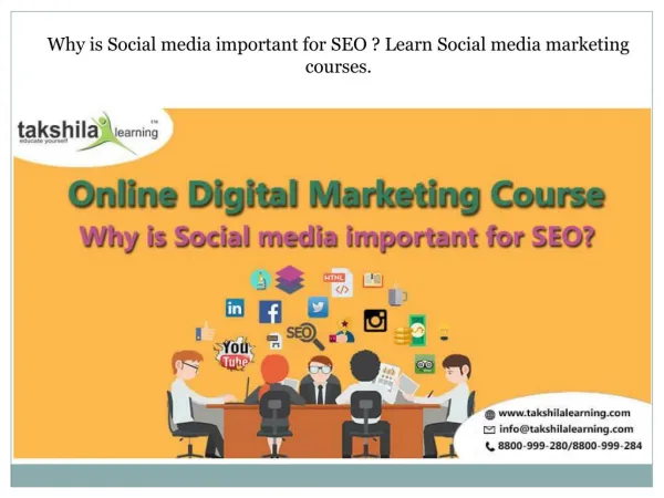 Why is Social media important for SEO ? Learn Digital marketing courses