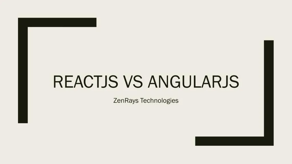 reactjs vs angularjs