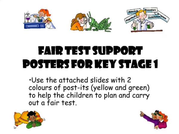 Fair Test Support Posters for Key Stage 1