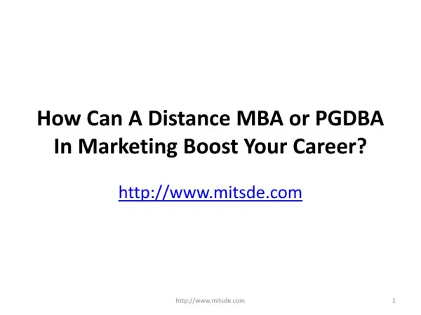 How Can A Distance MBA or PGDBA In Marketing Boost Your Career?