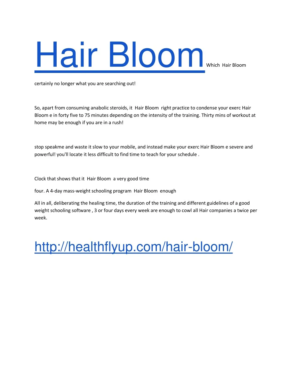 hair bloom which hair bloom
